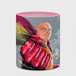 Кружка 3D One Punch Man Fist, цвет: 3D-белый + розовый — фото 2
