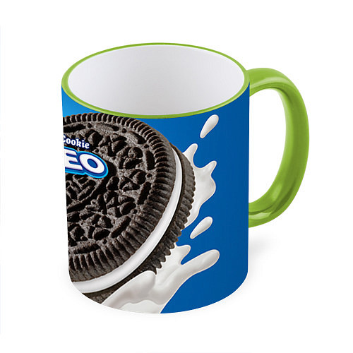 Кружка цветная Oreo / 3D-Светло-зеленый кант – фото 1