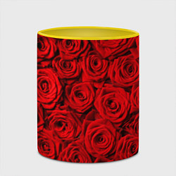 Кружка 3D Красные розы, цвет: 3D-белый + желтый — фото 2