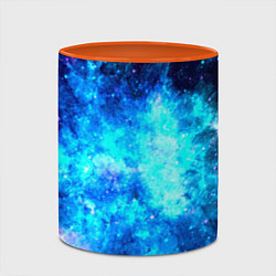 Кружка 3D Голубая вселенная, цвет: 3D-белый + оранжевый — фото 2
