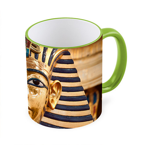 Кружка цветная Фараон / 3D-Светло-зеленый кант – фото 1