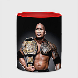 Кружка 3D Dwayne Johnson, цвет: 3D-белый + красный — фото 2