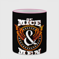 Кружка 3D Of Mice & Men цвета 3D-розовый кант — фото 2