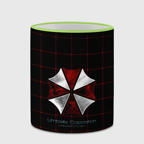 Кружка цветная Umbrella Corporation - 2 / 3D-Светло-зеленый кант – фото 2