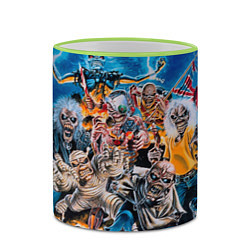 Кружка 3D Iron Maiden: Skeletons, цвет: 3D-светло-зеленый кант — фото 2