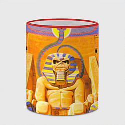 Кружка 3D Iron Maiden: Pharaon, цвет: 3D-красный кант — фото 2