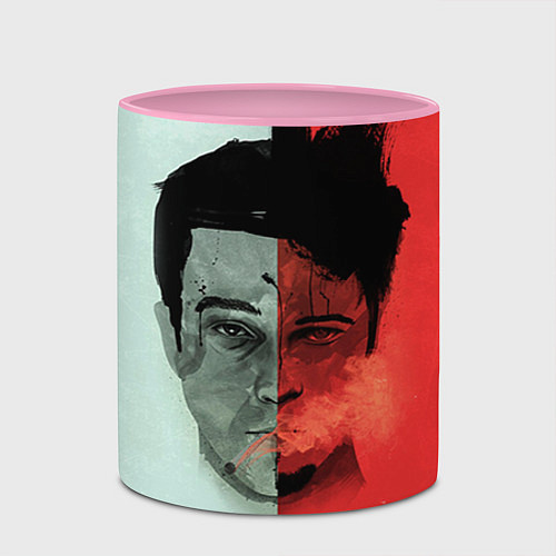 Кружка цветная Norton: White & Red / 3D-Белый + розовый – фото 2
