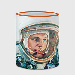 Кружка 3D Гагарин в полете, цвет: 3D-оранжевый кант — фото 2