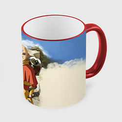 Кружка 3D Легенда об Аанге, цвет: 3D-красный кант