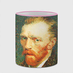 Кружка 3D Ван Гог, цвет: 3D-розовый кант — фото 2