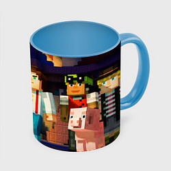 Кружка 3D Minecraft Men's, цвет: 3D-белый + небесно-голубой