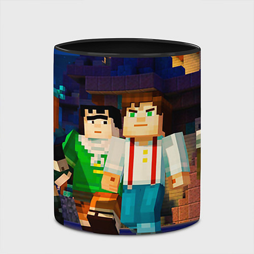 Кружка цветная Minecraft Men's / 3D-Белый + черный – фото 2