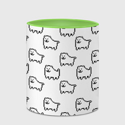 Кружка 3D Undertale Annoying dog white, цвет: 3D-белый + светло-зеленый — фото 2