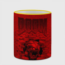 Кружка 3D DOOM: Monster, цвет: 3D-желтый кант — фото 2