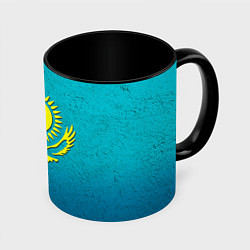 Кружка 3D Флаг Казахстана, цвет: 3D-белый + черный