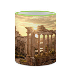 Кружка 3D Римское солнце, цвет: 3D-светло-зеленый кант — фото 2