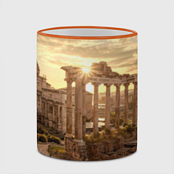 Кружка 3D Римское солнце, цвет: 3D-оранжевый кант — фото 2