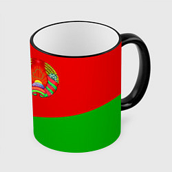 Кружка 3D Патриот Беларуси, цвет: 3D-черный кант