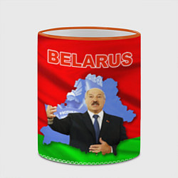 Кружка 3D Беларусь - Александр Лукашенко, цвет: 3D-оранжевый кант — фото 2