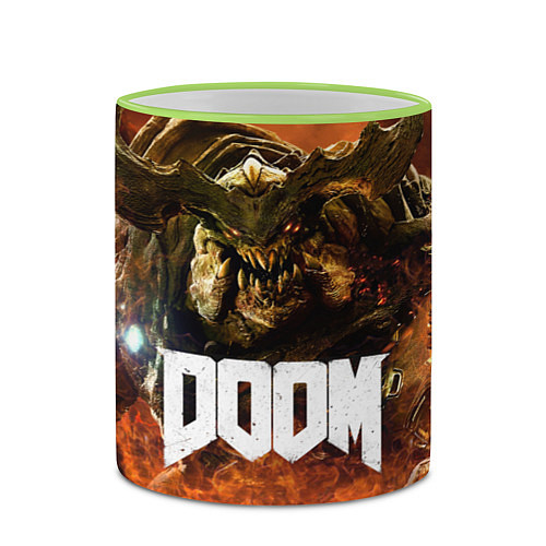 Кружка цветная DOOM 4: Hell Cyberdemon / 3D-Светло-зеленый кант – фото 2