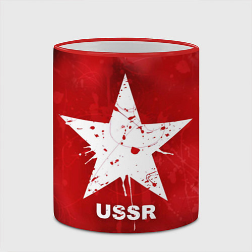 Кружка цветная USSR Star / 3D-Красный кант – фото 2