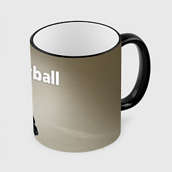 Кружка 3D Волейбол - удар в прыжке, цвет: 3D-черный кант