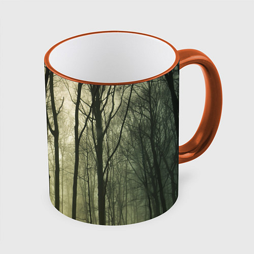 Кружка цветная Чарующий лес / 3D-Оранжевый кант – фото 1
