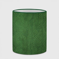 Кружка 3D Змеиная зеленая кожа, цвет: 3D-зеленый кант — фото 2