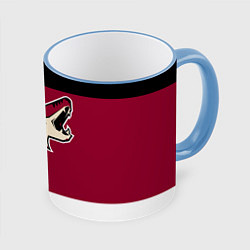 Кружка 3D Arizona Coyotes, цвет: 3D-небесно-голубой кант