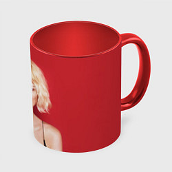 Кружка 3D Taylor Swift, цвет: 3D-белый + красный
