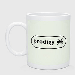 Кружка керамическая Prodigy лого с муравьем, цвет: фосфор