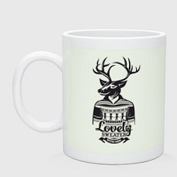 Кружка керамическая Lovely Sweater: with men, цвет: фосфор