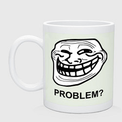 Кружка керамическая Trollface. Problem? Проблемы?, цвет: фосфор