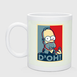 Кружка керамическая D'oh Poster, цвет: фосфор