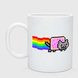 Кружка керамическая Nyan Cat, цвет: белый