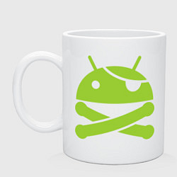 Кружка керамическая Android super user, цвет: белый