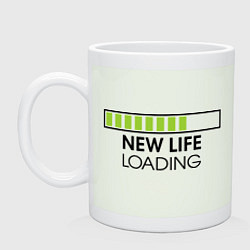 Кружка керамическая New life. Loading, цвет: фосфор