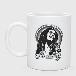Кружка керамическая Bob Marley: Island, цвет: белый