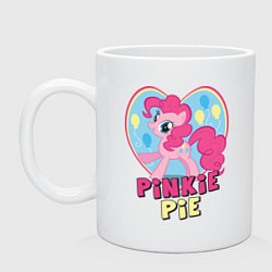 Кружка керамическая Pinkie Pie: in my heart, цвет: белый