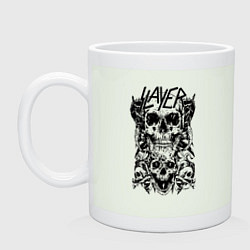 Кружка керамическая Slayer Skulls, цвет: фосфор