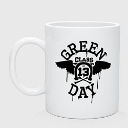 Кружка керамическая Green Day: Class of 13, цвет: белый