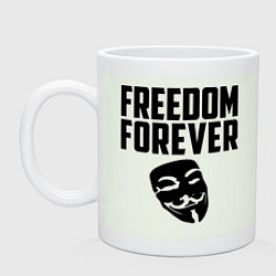 Кружка керамическая Freedom forever, цвет: фосфор