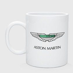 Кружка керамическая Aston Martin logo, цвет: белый