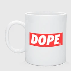 Кружка керамическая Dope Logo, цвет: белый