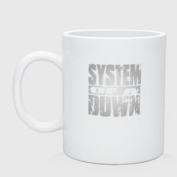 Кружка керамическая System of a Down, цвет: белый