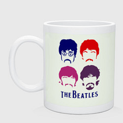 Кружка керамическая The Beatles faces, цвет: фосфор