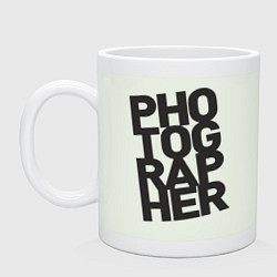 Кружка керамическая Фотограф, цвет: фосфор