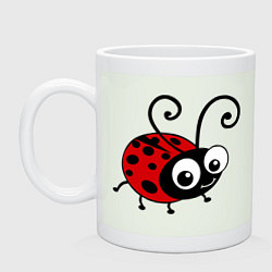 Кружка керамическая Божья коровка, цвет: фосфор