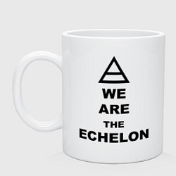 Кружка керамическая We are the echelon, цвет: белый