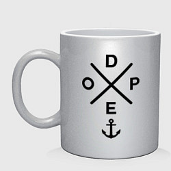 Кружка керамическая Dope Anchor цвета серебряный — фото 1